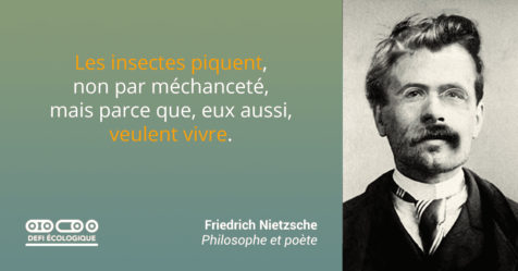 Les insectes piquent, non pas méchanceté, mais parce que eux aussi veulent vivre. - Friedrich Nietzsche