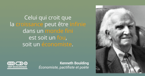 Celui qui croit que la croissance peut être infinie dans un monde fini et soit un fou, soit un économiste. - Kenneth Boulding