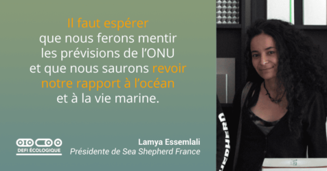 Il faut espérer que nous ferons mentir les prévisions de l'ONU et que nous saurons revoir notre rapport à l'océan et à la vie marine. - Lamya Essemlali